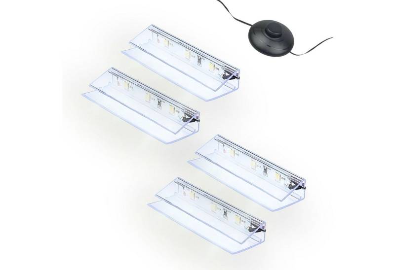 kalb LED Glaskantenbeleuchtung LED Glaskantenbeleuchtung Clip Set 3000K/5000K Transparent Plug & Play, 4er Set kaltweiß kalb LED Glaskantenbeleuchtung LED Glaskantenbeleuchtung Clip Set 3000K/5000K Transparent Plug & Play, 4er Set kaltweiß von kalb