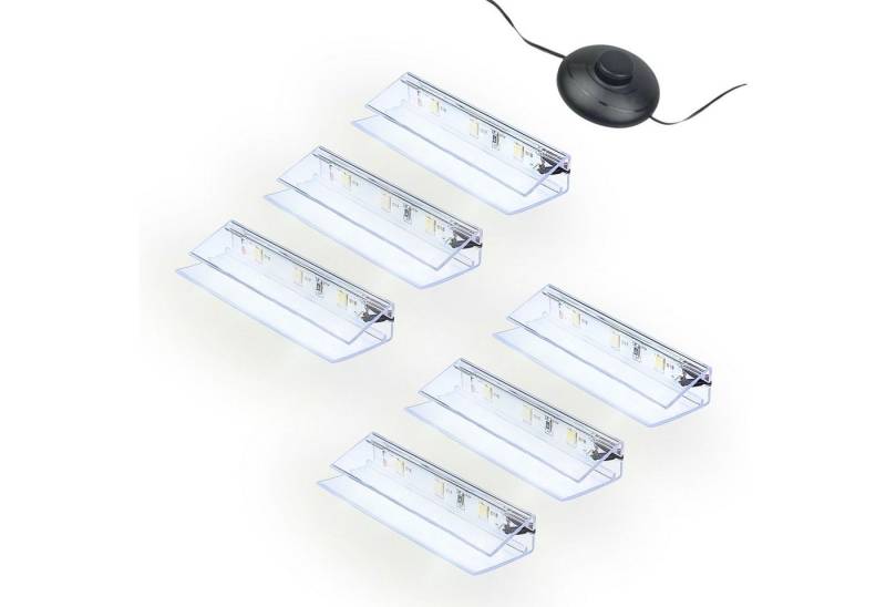 kalb LED Glaskantenbeleuchtung LED Glaskantenbeleuchtung Clip Set 3000K/5000K Transparent Plug & Play, 6er Set kaltweiß kalb LED Glaskantenbeleuchtung LED Glaskantenbeleuchtung Clip Set 3000K/5000K Transparent Plug & Play, 6er Set kaltweiß von kalb