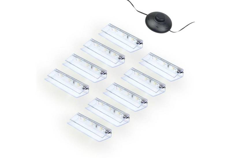 kalb LED Glaskantenbeleuchtung LED Glaskantenbeleuchtung Clip Set 3000K/5000K Transparent Plug & Play, 9er Set kaltweiß kalb LED Glaskantenbeleuchtung LED Glaskantenbeleuchtung Clip Set 3000K/5000K Transparent Plug & Play, 9er Set kaltweiß von kalb