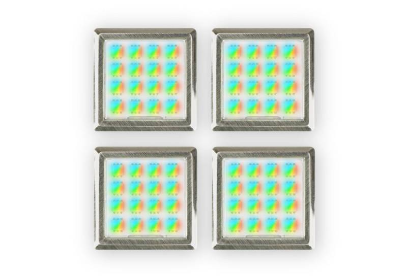 kalb LED Glaskantenbeleuchtung LED RGB Vitrinenbeleuchtung Glasbodenbeleuchtung Schrankleuchte SET, 4er SET, RGB von kalb