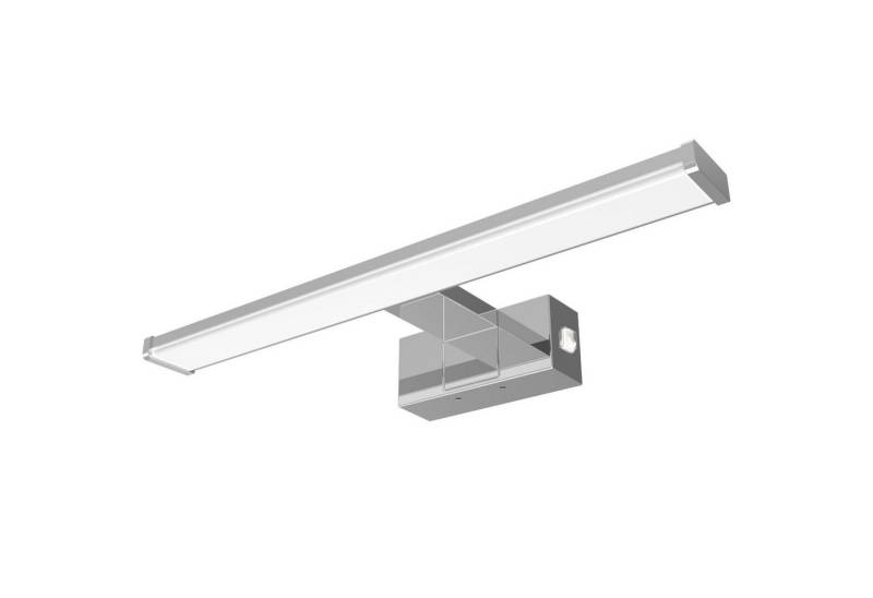 kalb LED Spiegelleuchte Spiegelleuchte chrom oder schwarz 500mm, mit integriertem Netzschalter, Chrom von kalb