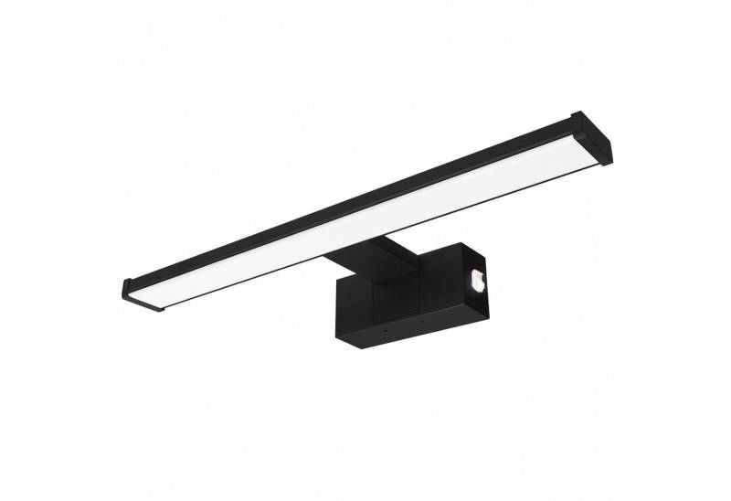 kalb LED Spiegelleuchte Spiegelleuchte chrom oder schwarz 500mm, mit integriertem Netzschalter, Schwarz von kalb