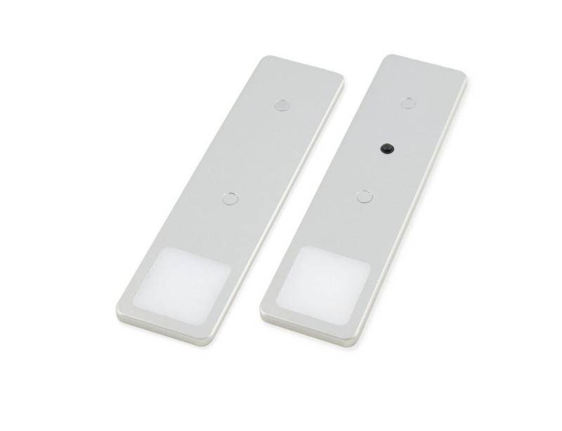 kalb LED Unterbauleuchte LED Unterbauleuchte Solid2, SET silbergrau, mech. Schalter, 3W, 2er Set neutralweiss, warmweiß/neutralweiß von kalb