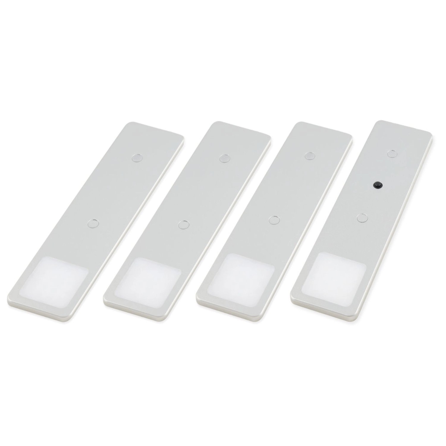 kalb LED Unterbauleuchte Solid2 Silbergrau Mechanischer Schalter 3W 4er Set Warmweiß kalb LED Unterbauleuchte Solid2 Silbergrau Mechanischer Schalter 3W 4er Set Warmweiß von kalb