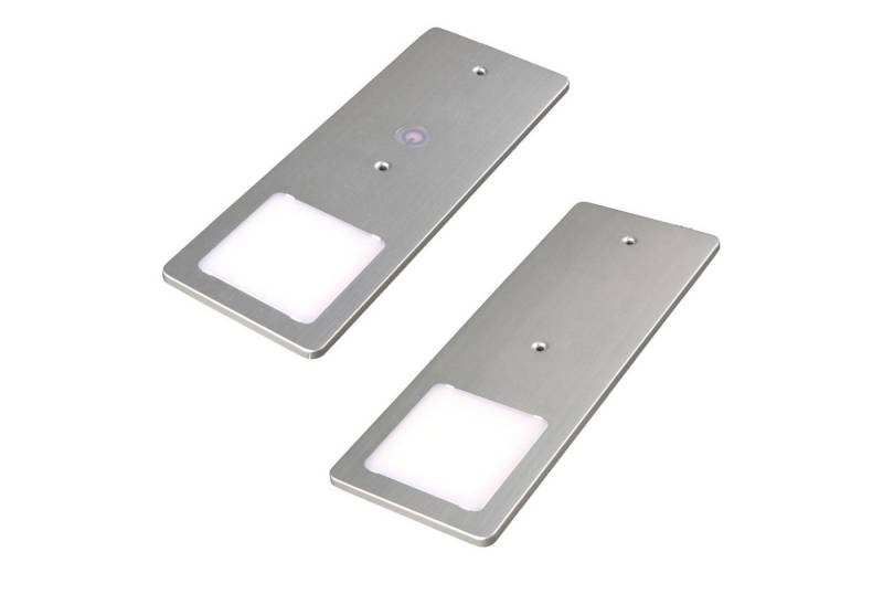 kalb LED Unterbauleuchte silber 5W - sehr flache Küchenleuchte mit Touch-Dimmfunktion, 2er Set neutralweiss, neutralweiss von kalb