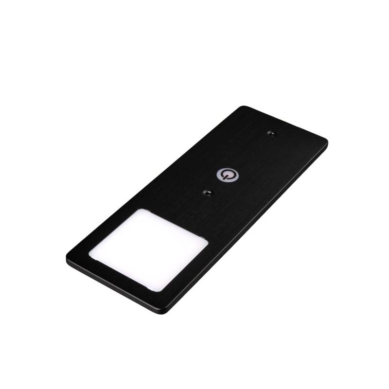 kalb LED Unterbauleuchten Schwarz 5W Sehr Flache Küchenleuchte Touchdimmfunktion 1er Set Neutralweiß von kalb
