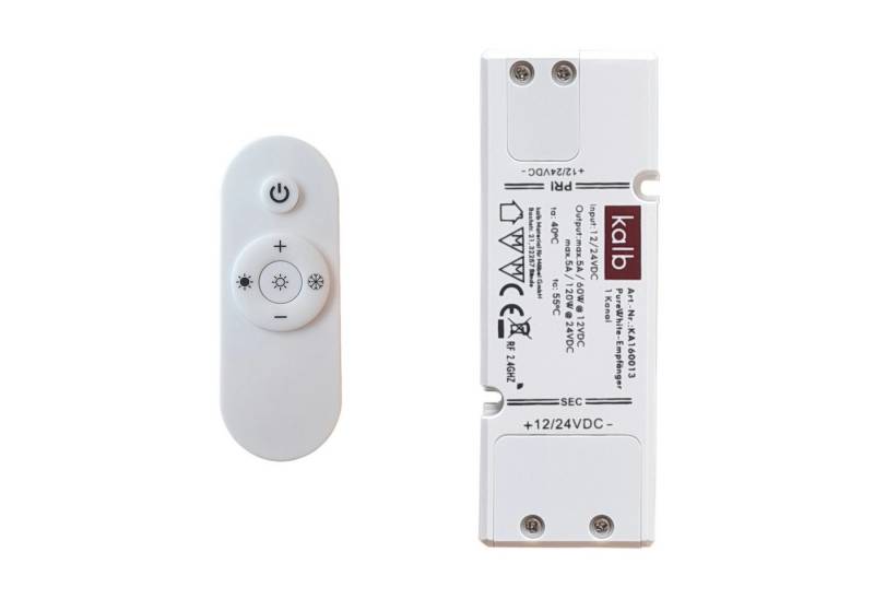kalb Schalter Controller für CCT LEDs, Fernbedienung Farbwechsel Steuerung 12-24VDC von kalb