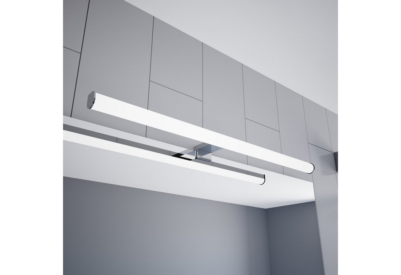 kalb Spiegelleuchte LED 600mm Aufbauleuchte 230V Badezimmer Leuchte verchromt, 600mm - Neutralweiss, neutralweiß von kalb