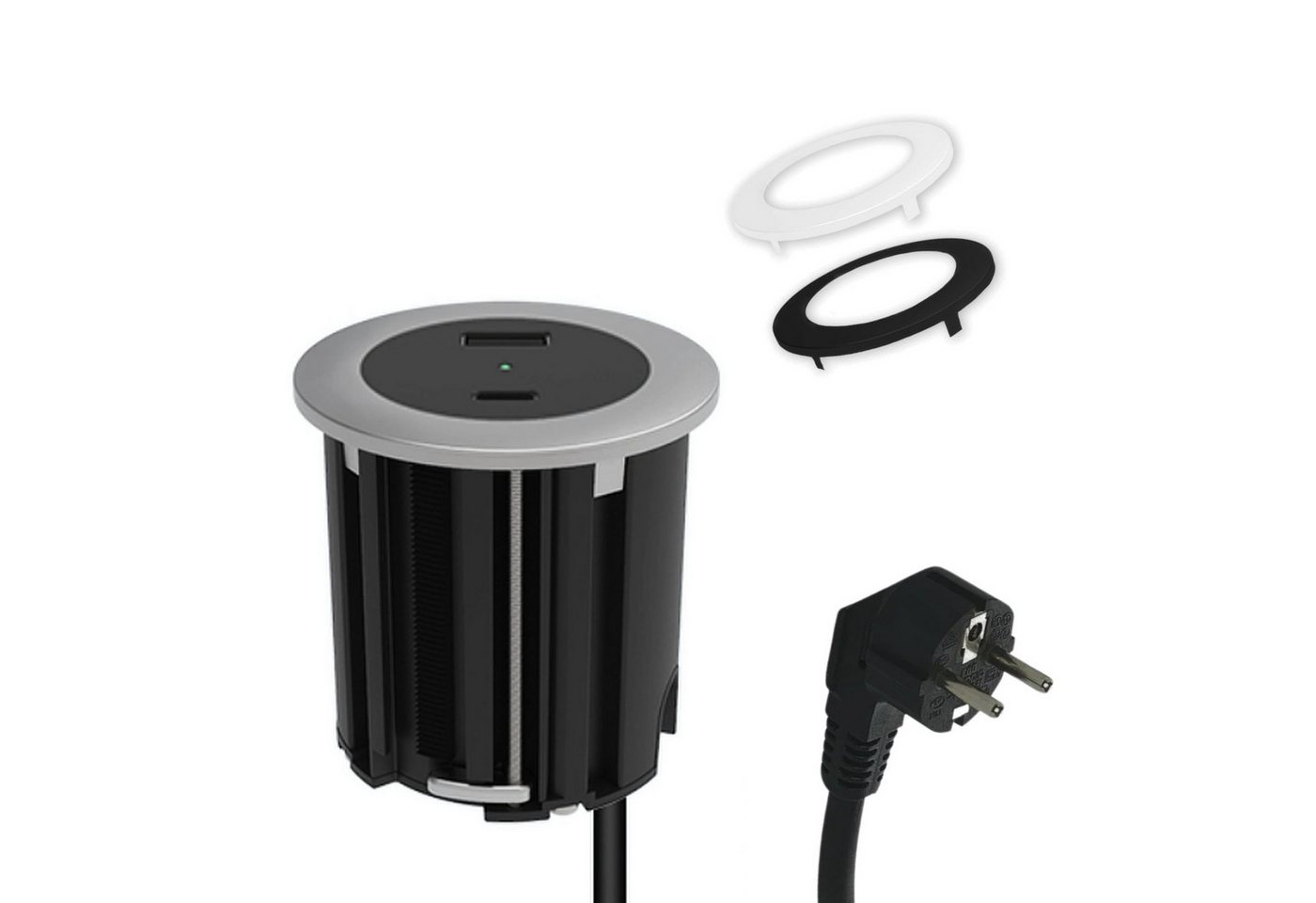 kalb Steckdose USB Einbausteckdose für Arbeitsplatten und Möbel mit EU-Stecker kalb Steckdose USB Einbausteckdose für Arbeitsplatten und Möbel mit EU-Stecker von kalb