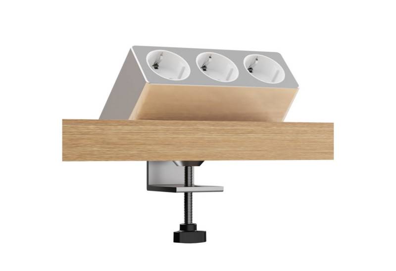 kalb Steckdose kalb Luxor 3-fach Steckdose 2m Kabel Tischklemme Untertischmontage von kalb