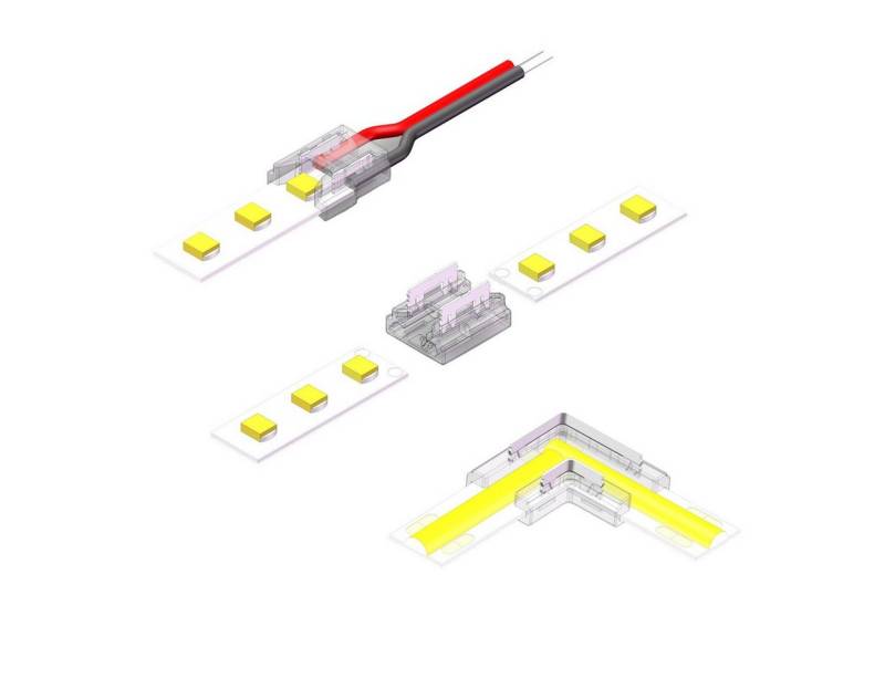 kalb LED Unterbauleuchte LED Verbinder Set, 8mm COB/SMD 9-teilig, einfache Montage für DIY LED kalb LED Unterbauleuchte LED Verbinder Set, 8mm COB/SMD 9-teilig, einfache Montage für DIY LED von kalb