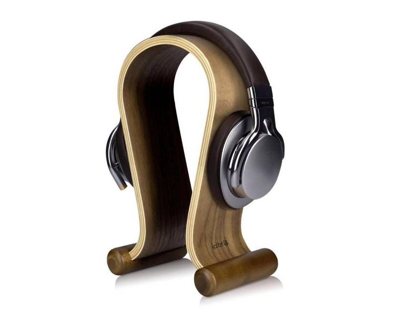 kalibri Standfuß Universal Kopfhörerständer aus Walnussholz - Gaming Headset Halterung (1 St) von kalibri