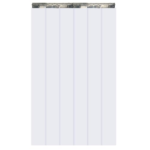 kalwason Türvorhang-Set aus Kunststoff mit Beschlägen – kommerzieller PVC-Streifenvorhang für Türen, 121,9 cm Breite x 213,4 cm Höhe, transparent, glatt, Einzelbett 20 cm breit x 1,98 cm für Lager kalwason Türvorhang-Set aus Kunststoff mit Beschlägen – kommerzieller PVC-Streifenvorhang für Türen, 121,9 cm Breite x 213,4 cm Höhe, transparent, glatt, Einzelbett 20 cm breit x 1,98 cm für Lager von kalwason