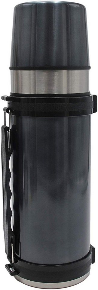 kamelshopping Isolierflasche 1 Liter Edelstahl Isolierflasche mit 2 Trinkbechern, Einhand-Schnellstopp-Verschluss, doppelwandig kamelshopping Isolierflasche 1 Liter Edelstahl Isolierflasche mit 2 Trinkbechern, Einhand-Schnellstopp-Verschluss, doppelwandig von kamelshopping