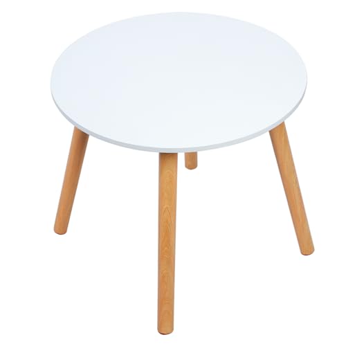kamulouk Esstisch Rund MIT Massivem Holz Bein Wasserdicht, Nordic Style 60cm Runder Esstischs, Esstisch Klein Weiß kamulouk Esstisch Rund MIT Massivem Holz Bein Wasserdicht, Nordic Style 60cm Runder Esstischs, Esstisch Klein Weiß von kamulouk