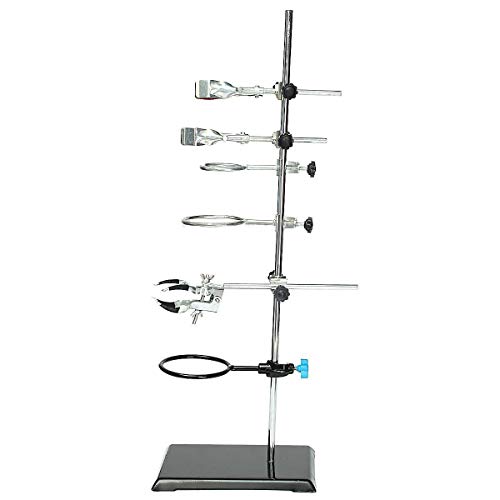 60cm Laborstativ Laborständer Klemme Muffe Ring Laborstativ Kit Laborzubehör Labor Stativ Set Stativklemme Platte Stab von kangten