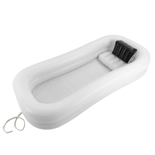 Aufblasbare Badewanne Für Erwachsene Tragbare Badewanne PVC Duschbadewanne 130W Weiß Luftbadewannen Pool-Badezimmer Home Spa von kangten