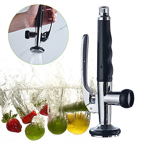 Gastrobrause Pendelbrause Gastro Handbrause Geschirrbrause Duschkopf Armatur für Gastronomie Küche Schwarz von kangten