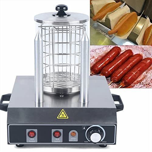 Hot Dog Maker, 422W Elektrischer Würstchenwärmer Profi Wurstwärmer Würstchen Maschine Edelstahl Bockwurstwärmer für Catering Snacks Familienfeiern von kangten