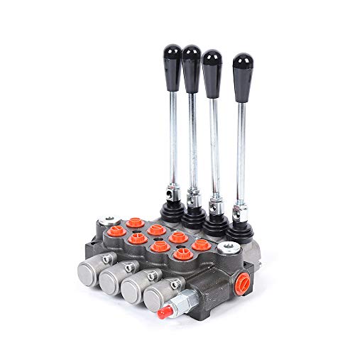 Hydraulik Handsteuerventil Handhebelventil Hydraulisches Wegeventil 4 Spool P40 für Doppelwirkende Zylinder von kangten