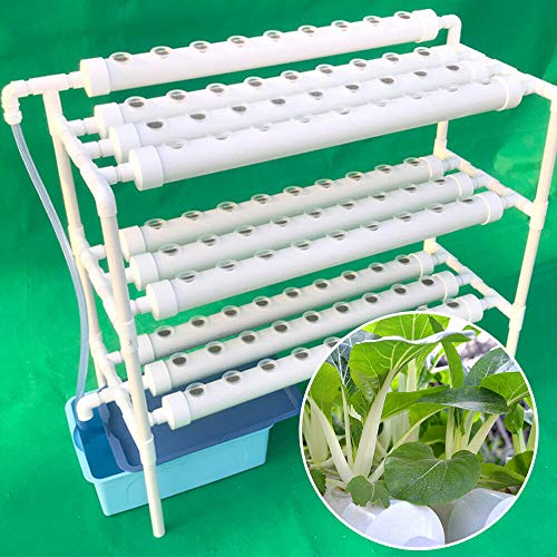 Hydroponic Grow Kit, 90 Werksstandorte 3 Schichtpflanze PVC Hydroponik 10 Rohre Hydroponik Anbausystem Wasserkultur Gartenpflanzensystem für Gemüse in Haus Garten von kangten