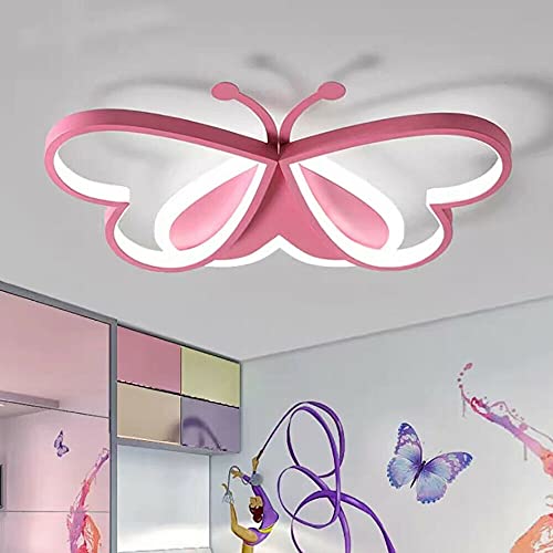 kangten Kinderzimmer Deckenleuchte, 90W LED Kreative Schmetterling Beleuchtung Schlafzimmer Lampe Kinderlampe Jungen Mädchen Deko Deckenlampe für Wohnzimmer Kindergarten von kangten
