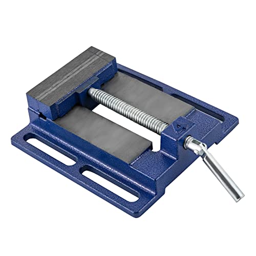 Profi Maschinen Schraubstock Parallelschraubstock Profi Tischschraubstock 100 mm hohe Spannkraft Industrie Tisch Säulen (Blau) von kangten