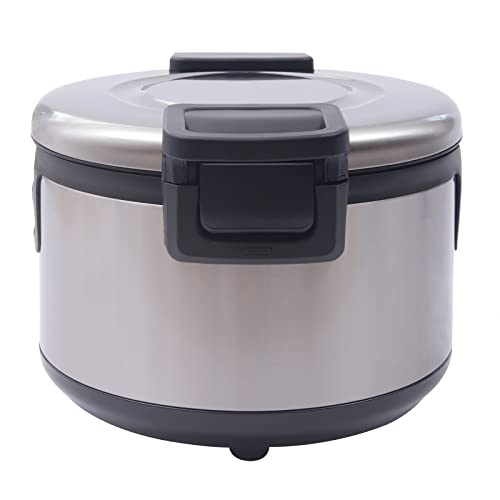 Reiswärmer Kommerziell, Antihaft-Innentopf, Effiziente Isolierung elektrischer Reiswärmer, Edelstahl, 19 L/20QT-Large Profi Gastro Reiskocher 19 Liter Koch- und Warmhaltefunktion von kangten