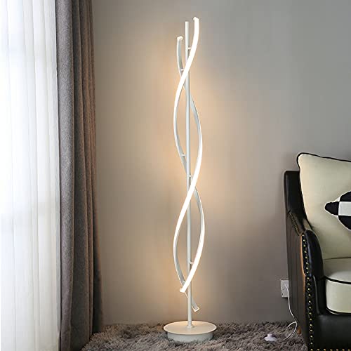 kangten Spiral LED Dimmbar Stehlampe Moderne Nordische Standleuchte LED Nachtlicht 30W 1,35 Meter Dimmbar Kreative Einzigartige für Schlafzimmer Wohnzimmer von kangten