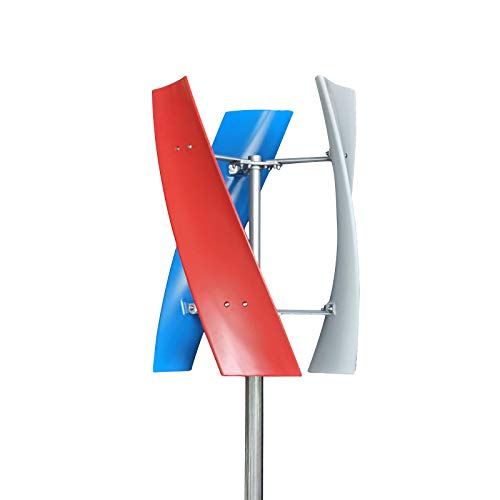 kangten Vertikale Windgenerator Windrad Windturbine Windkraftanlage 12V/24V Eingang - 230V Ausgang mit Controller Power Turbine Vertical 3 Blade im Freien von kangten