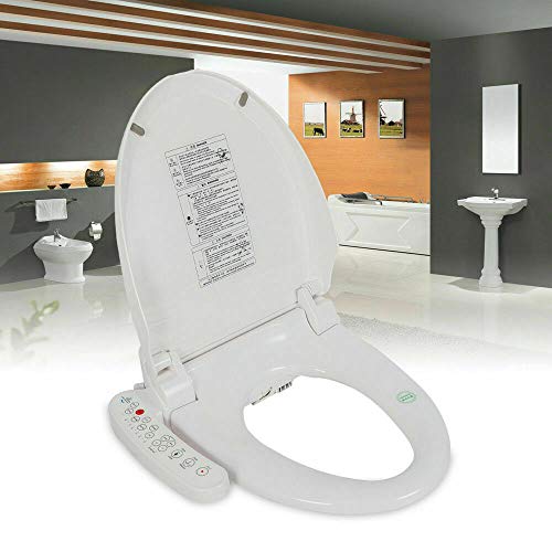 WC Sitz, Smart Dusch Toilettendeckel Antibakterieller ​Toilettensitz mit Doppeldüsen Premium Bidet Aufsatz Elektrisch Gewärmter Sitz für Toilette von kangten