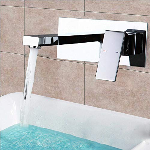 Wasserhahn, Waschtischarmatur Unterputz Badarmatur Wasserfall Wandarmatur Wandmontage Einhebel Mischbatterie für Badezimmer von kangten