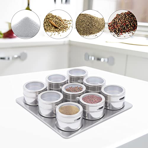 kangten Magnetische Gewürzdosen Mehrzweck Gewürzgläser Edelstahl Transparent 9 Set Gewürzdosen Behälter Organizer für Küche Gewürze kangten Magnetische Gewürzdosen Mehrzweck Gewürzgläser Edelstahl Transparent 9 Set Gewürzdosen Behälter Organizer für Küche Gewürze von kangten