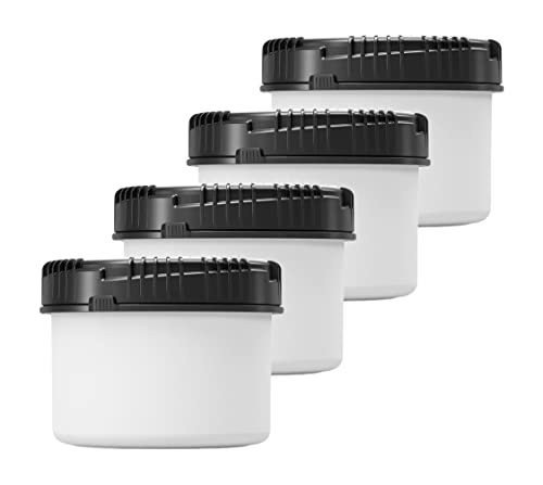 kanister-vertrieb® Packo Vorratsdosen Set 4er Set 500 ml Vorratsdose mit Deckel dicht verschließbar, Mehldose, Gewürzdose mit Schraubdeckel von kanister-vertrieb