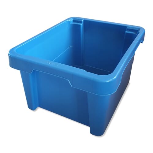 kanister-vertrieb 3 x stabile Kunststoffbox Eurobox 43x35x23 cm Stapelbox Drehstapelbox Kiste Aufbewahrungsbox ohne Deckel (blau) von kanister-vertrieb
