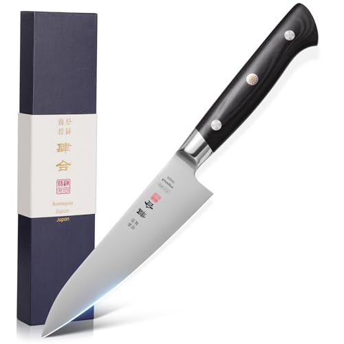 kanngou Classic. Japanisches Messer aus AUS-8 Stahl mit Kompletter Räuchergriff (Paring Knife, 13.5 cm) von kanngou