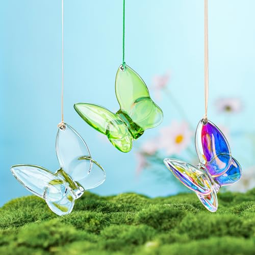 KANPURA 3 Stück Kristall Schmetterling Hängende Glas Flying Butterfly Figur Sammlerstück Ornamente für Valentinstag Geburtstag Home Decor Glücksgeschenke für Frauen KANPURA 3 Stück Kristall Schmetterling Hängende Glas Flying Butterfly Figur Sammlerstück Ornamente für Valentinstag Geburtstag Home Decor Glücksgeschenke für Frauen von kanpura