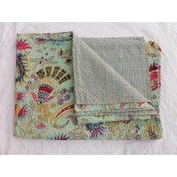 Handgenähter Kantha Quilt Bettüberwurf/Überwurf Für Die Tagesdecke von kanthahouse11