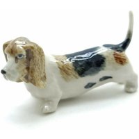 Basset Hound Hund Keramik Figur Tier Miniatur Statue von kanyanat