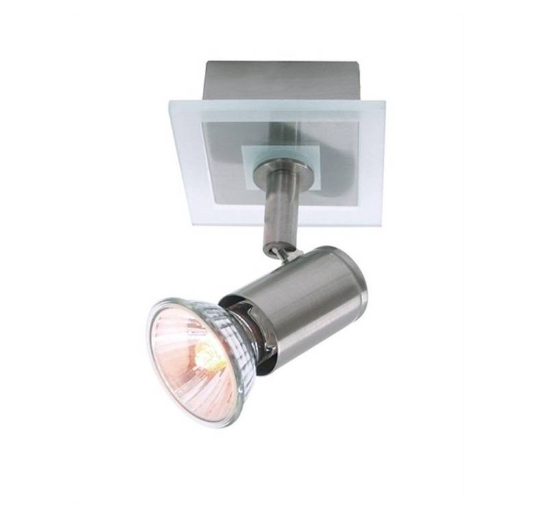 kapego Deckenleuchte Deckenaufbauleuchte Match II 1-flammig - max 50W - Satinglas/Edelstahl von kapego