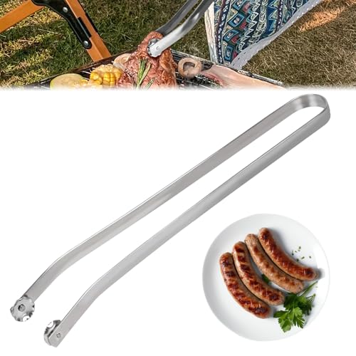 Kapiado 1 Piece BBQ Sausage Turning Tongs For Cooking, Grillzange Drehbar, Grillzange mit Rädchen, BBQ Wurst Drehzange, Grillwurst Grillzange Edelstahl, Lange Küchenzange, Für Partys/Gärten Grillen Kapiado 1 Piece BBQ Sausage Turning Tongs For Cooking, Grillzange Drehbar, Grillzange mit Rädchen, BBQ Wurst Drehzange, Grillwurst Grillzange Edelstahl, Lange Küchenzange, Für Partys/Gärten Grillen von kapiado