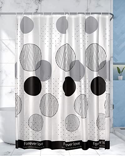 karadrova Duschvorhang Kunststoff, 180 x 180 cm, Wasserdichter Duschvorhang, PEVA Kreis Duschvorhang, Semi-Transparent, mit 12 Kunststoffhaken von karadrova