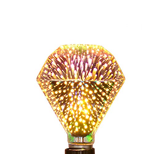 karedle oard Glühbirne LED Lampe Diamant Form mit 3D Feuerwerks-Effekt zur dekorativen Stimmungsbeleuchtung E27 G95 Edison Glühbirne 4W 350lm 85-265V flimmerfrei, nicht dimmbar karedle oard Glühbirne LED Lampe Diamant Form mit 3D Feuerwerks-Effekt zur dekorativen Stimmungsbeleuchtung E27 G95 Edison Glühbirne 4W 350lm 85-265V flimmerfrei, nicht dimmbar von karedle oard