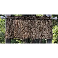 Gepard Leopard Volant Wildnis Dschungel Katze Tier Küche Schlafzimmer Bad Fenster Vorhang Topper von karensbedandbath