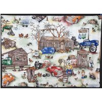Hinterwäldler Humor Platzset & Serviette Set - Handgefertigtes Gestepptes Rv Reise-Tischset 18x13 Mit 16x16 Back Country Geschenk von karensbedandbath