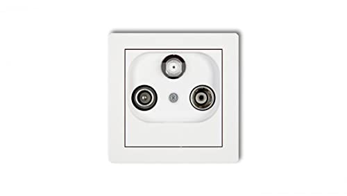 DECO Antennenddose RTV-SAT Endstück 1,5dB weiß DGS Karlik Elektrotechnik 5903418062033 von karlik elektrotechnik