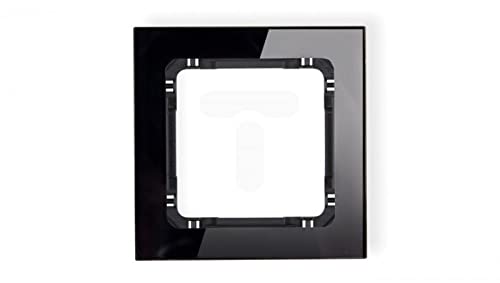 DECO Einzelrahmen - Glaseffekt (Rahmen: schwarz Unterseite: schwarz) schwarz 12-12-DRS-1 Karbide elektrotechnik 5903418069032 von karlik elektrotechnik