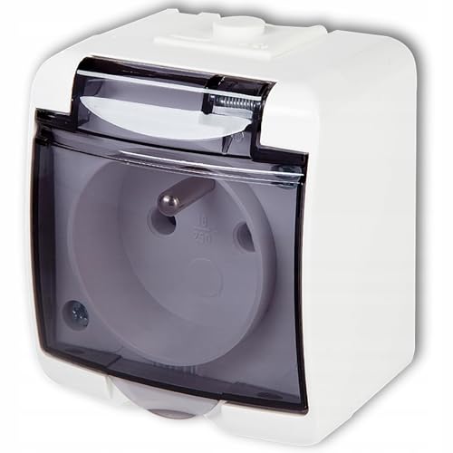 JUNIOR Einzelbuchse mit/u (Rauchklappe) weiß GHE-1d Karlik Elektrotechnik 5903292631158 von karlik elektrotechnik