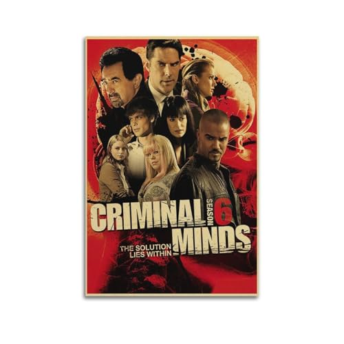 karn Criminal Minds Poster, Wandkunst, Leinwand, Poster, Raumdekor, ästhetisch, Poster, Druck, Dekoration, Poster, 30 x 45 cm, ungerahmt von karn