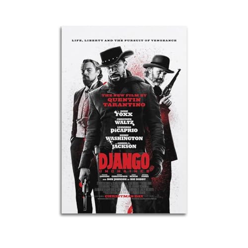 karn Django Unchained Poster, Wandkunst, Leinwand, Poster, Raumdekor, ästhetisch, Poster, Druck, Dekoration, Poster, 30 x 45 cm, ungerahmt von karn